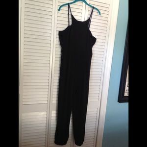 Blue Trim JumpSuit w/pockets and back zipper