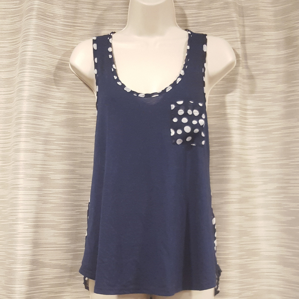 Womens Eyeshadow navy blue tank top
