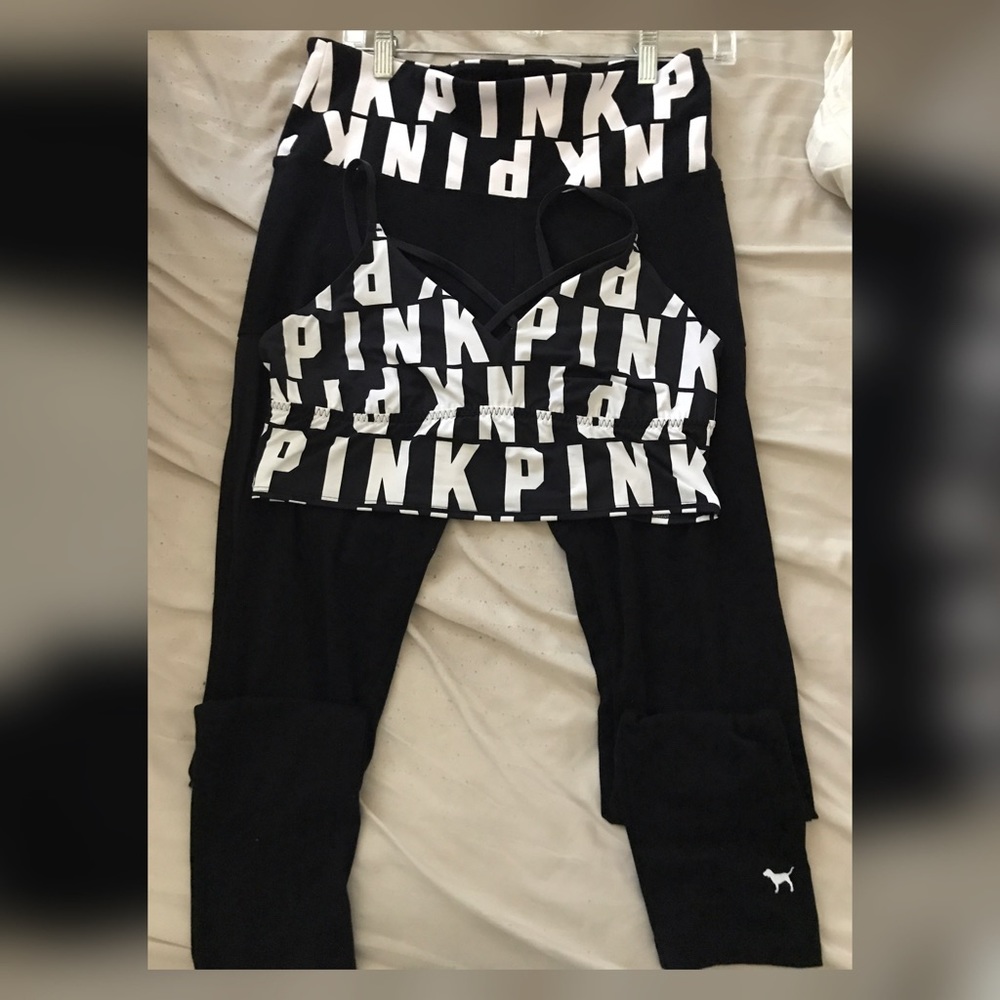 Vs Pink High waist Leggings / Bralette