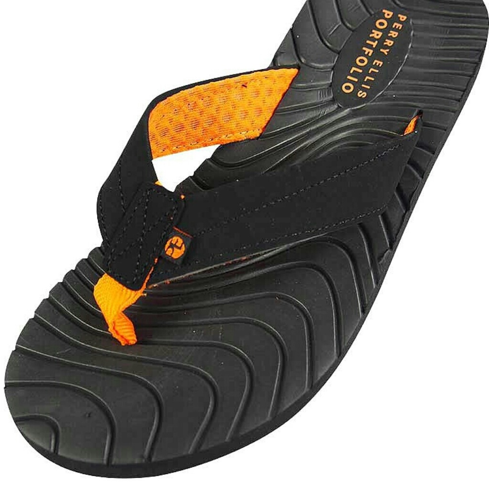 🌴Perry Ellis Size 7,8,9,10,11,12 Orange sandals Slipon flip flops
