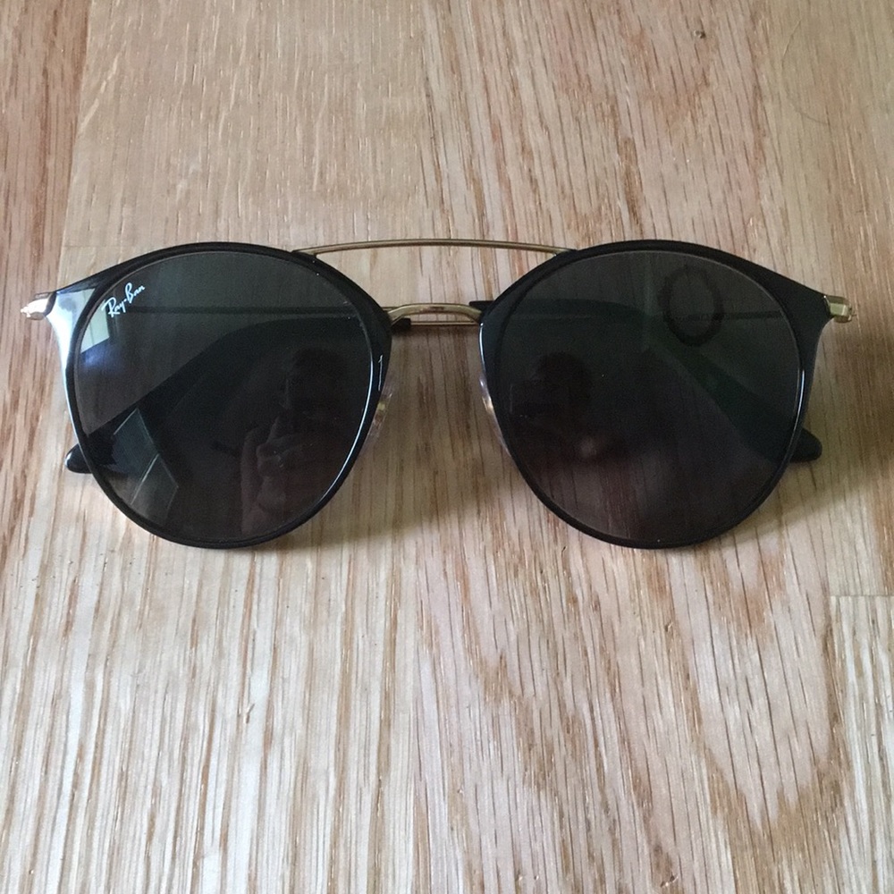 Ray-Ban Highstreet Sunglasses: Black/gold