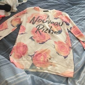 Cream Floral Nouveau Riche F21 Sweatshirt!