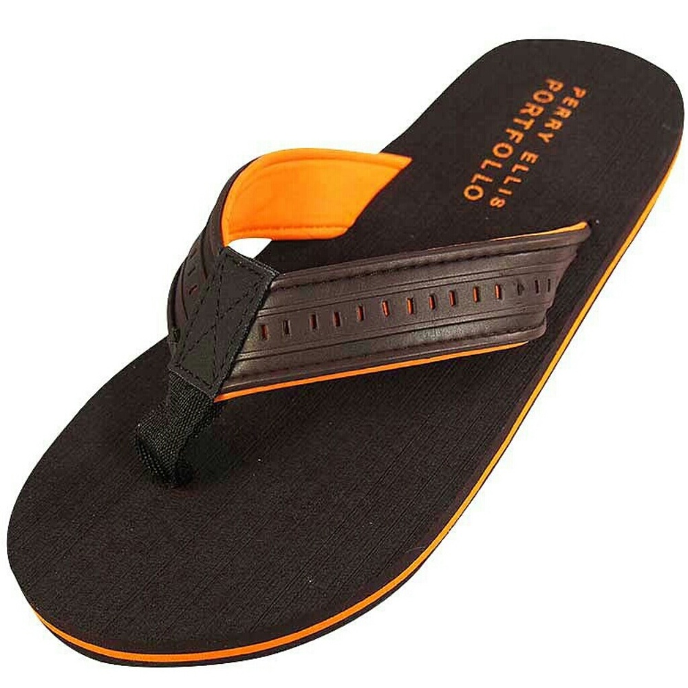 🌴Perry Ellis Size 9,10,11,12 orange sandals flip flops