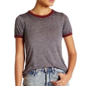 Free People Brixton Tee in Gunmetal