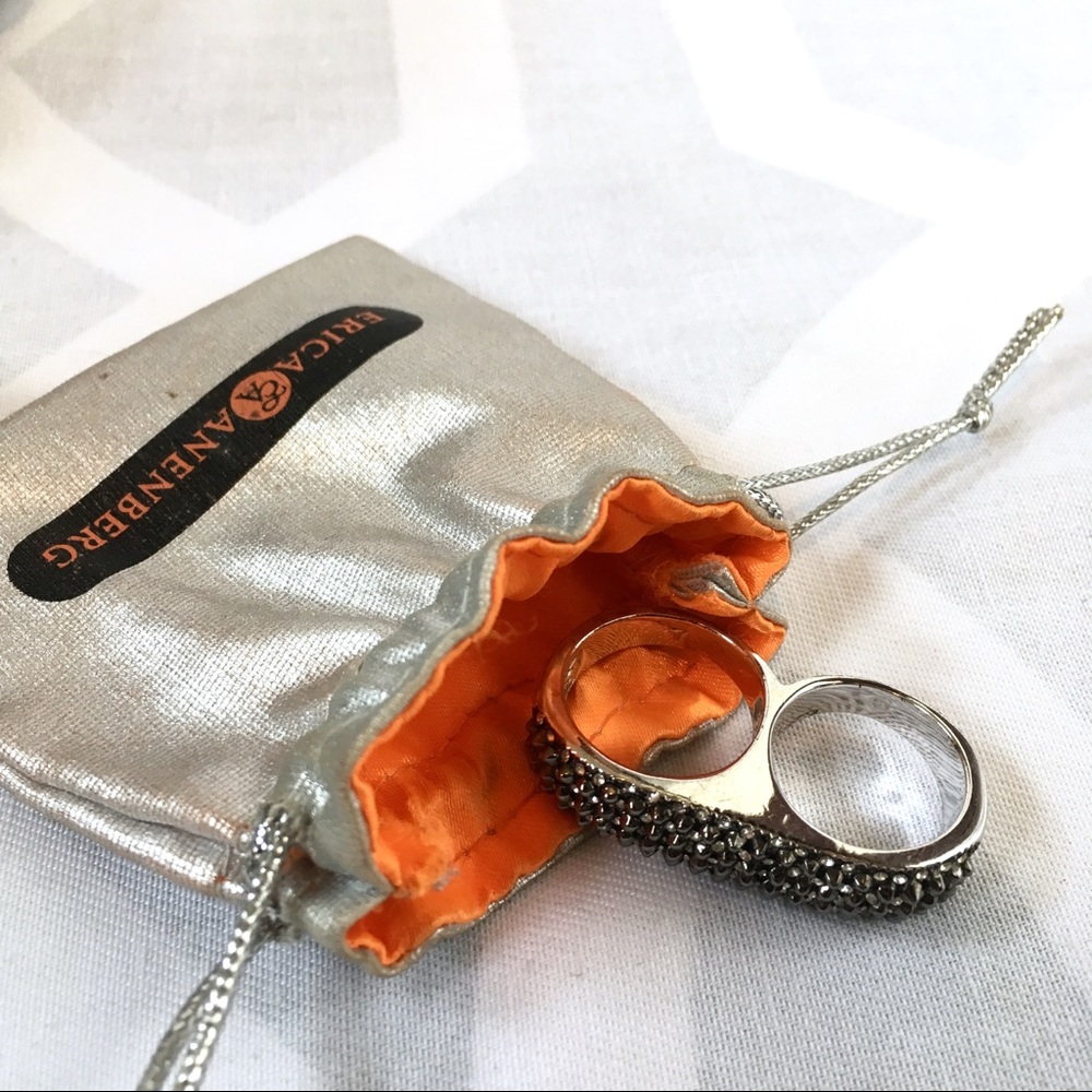*RARE* Swarovski & Spike Twosome Ring - Picture 3 of 8