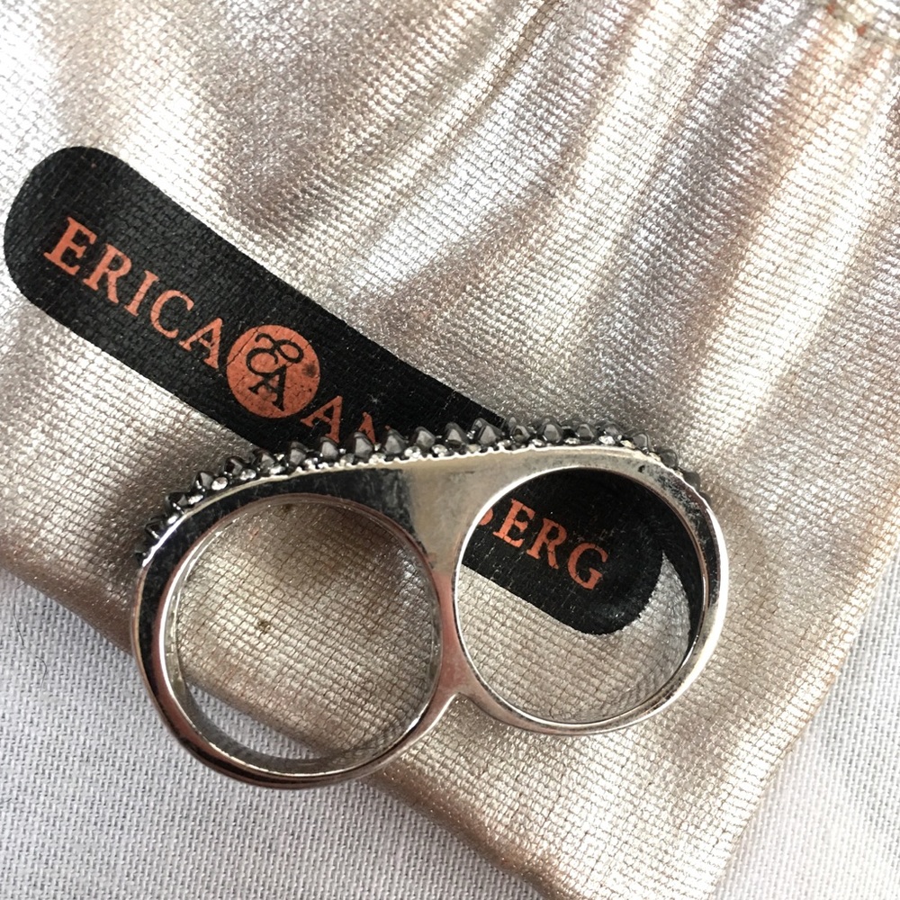 *RARE* Swarovski & Spike Twosome Ring - Picture 5 of 8