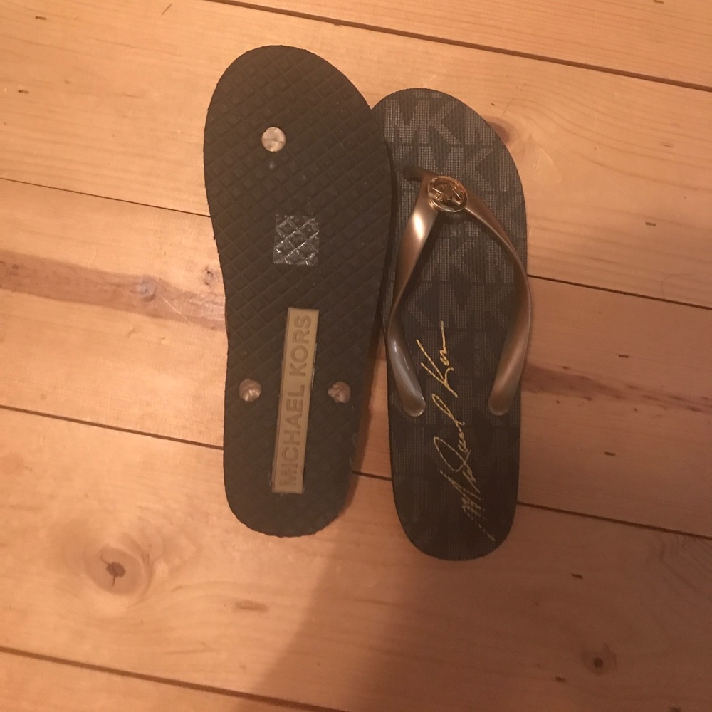 Brown Micheal Kors flip flop
