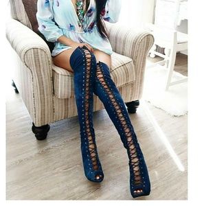 Denim Boots