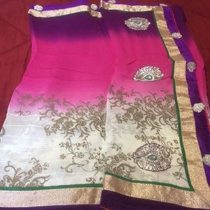 Bollywood Saree with designer blouse