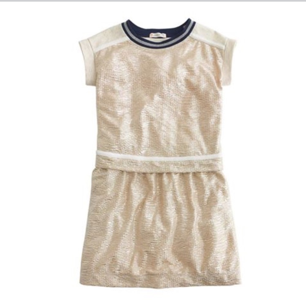 Crewcuts Gold Shinmer Metallic Dress size 2T