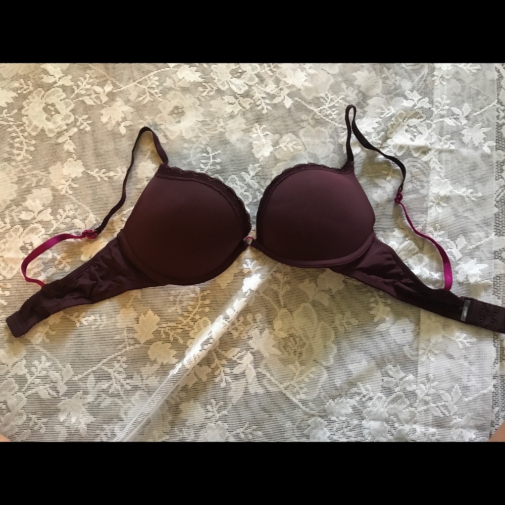 AERIE Maroon Push Up Bra 34C