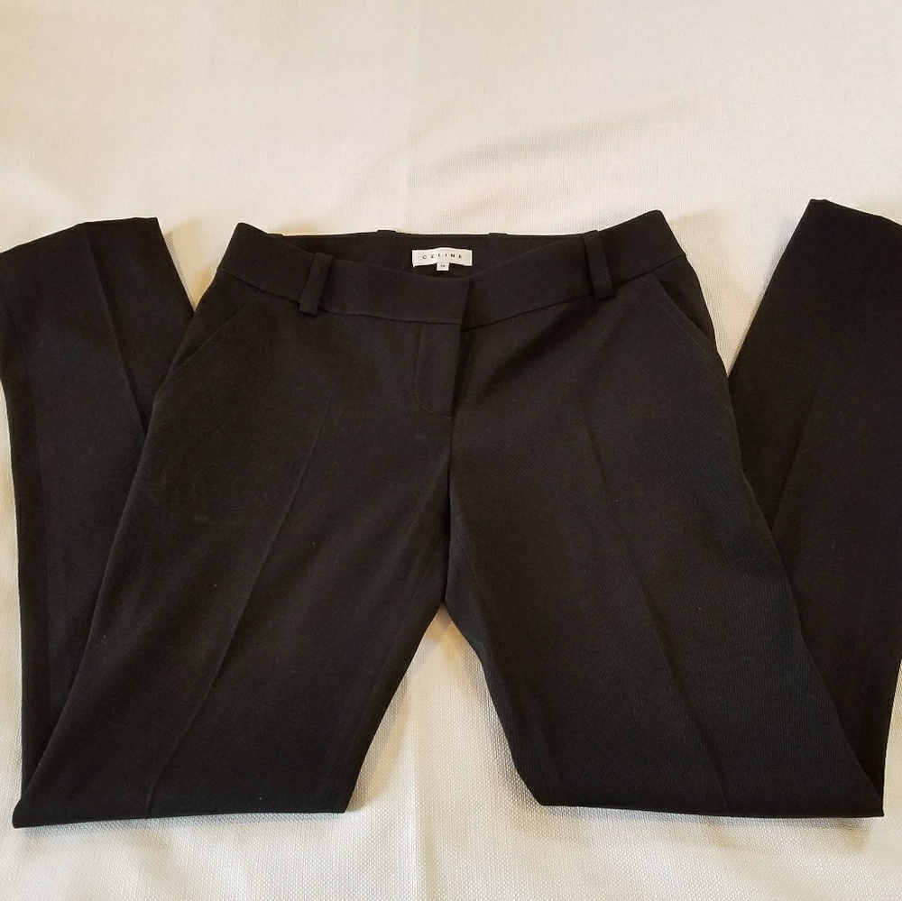 CELINE Modelo Depose Black Trousers Size 38