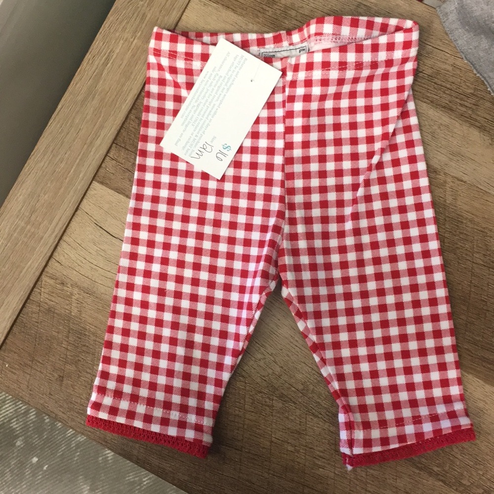 Mayoral baby red and white gingham leggings