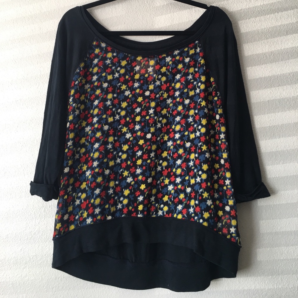 Blue Floral Hollister Long sleeve