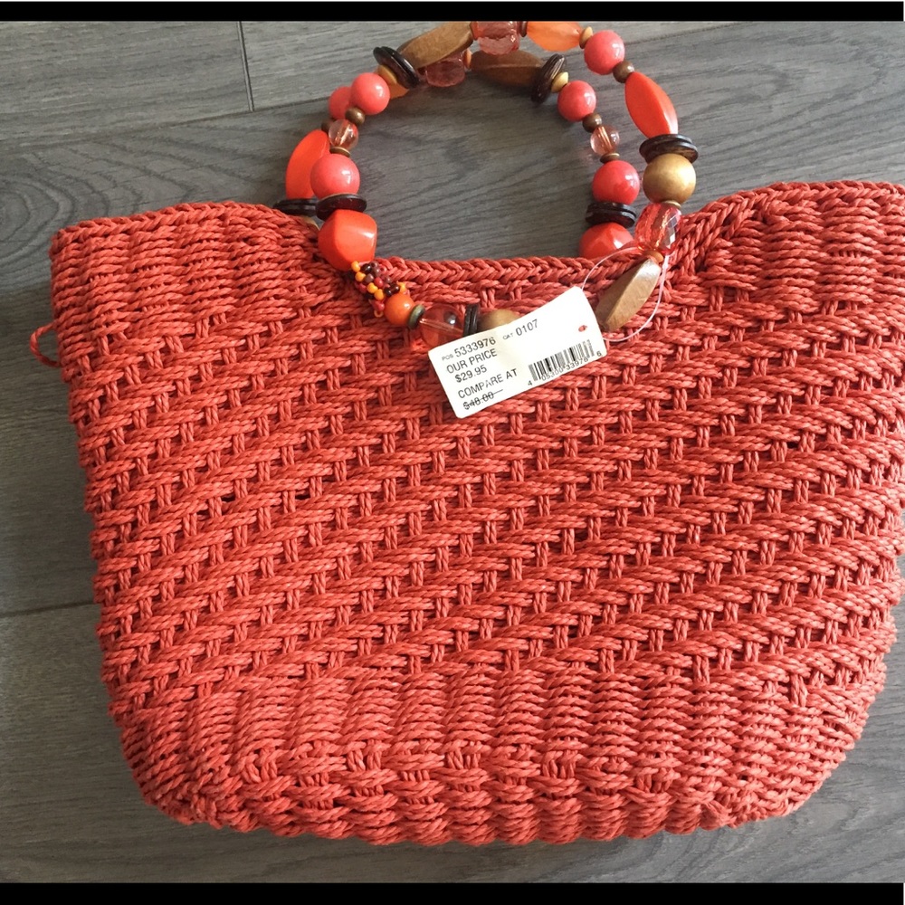 Elegant orange hobo bag