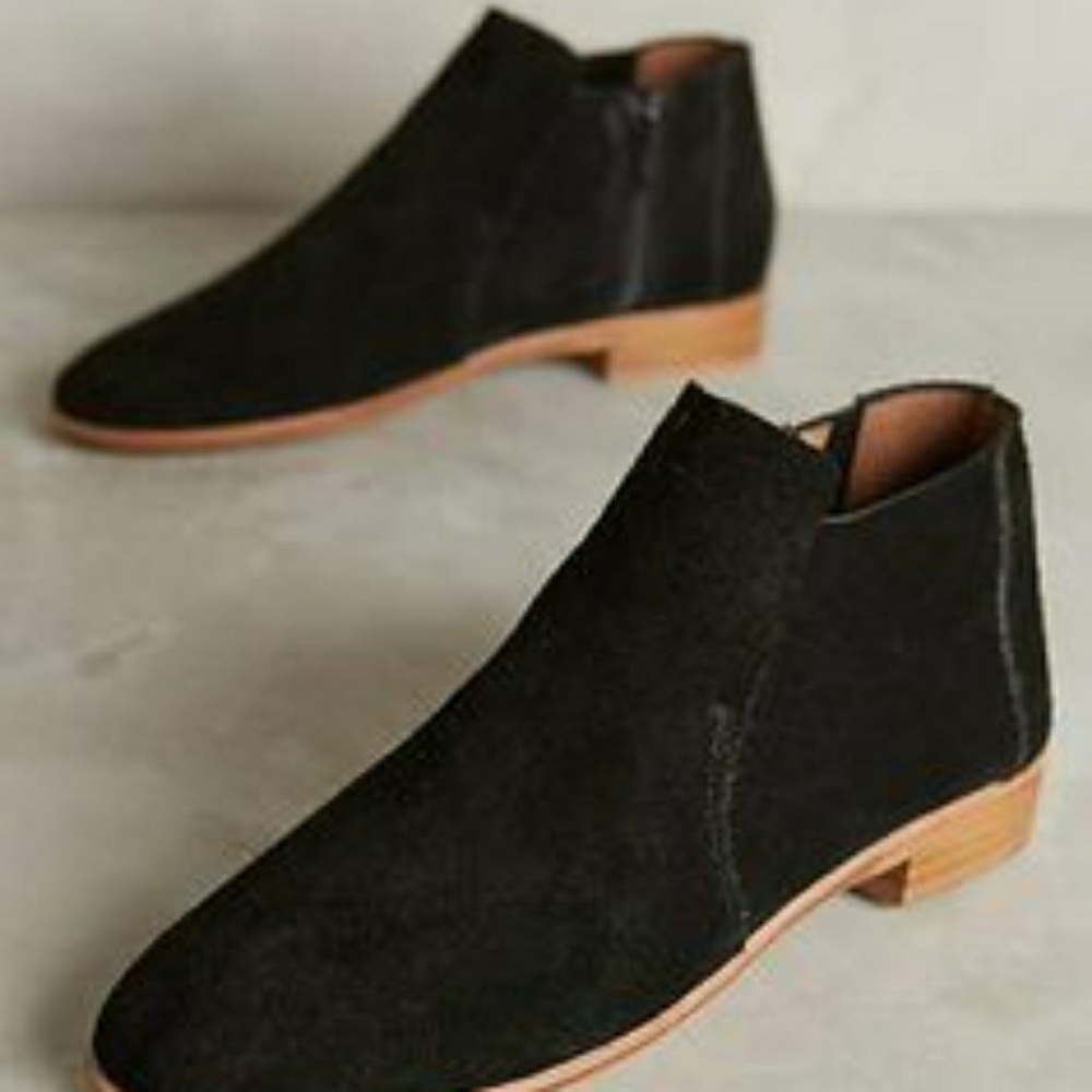 Jeffrey Campbell black suede booties