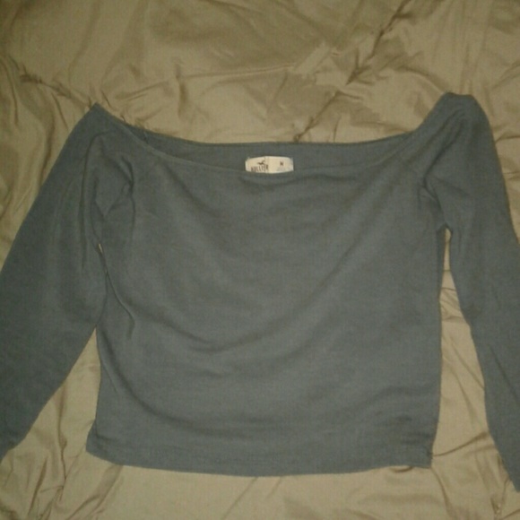 Grey Hollister Crop Top - Picture 2 of 2