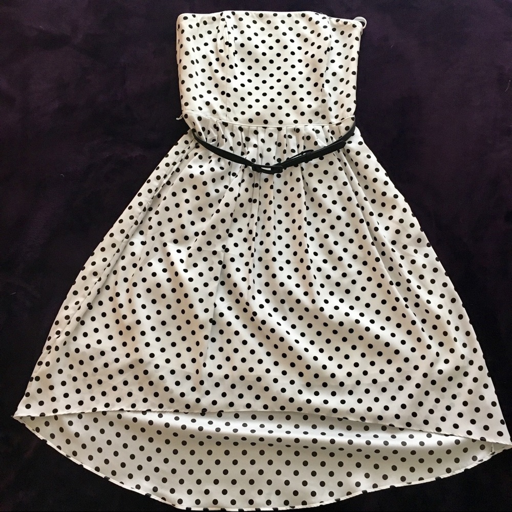 White House Black Market Hi-low Polkadot Dress
