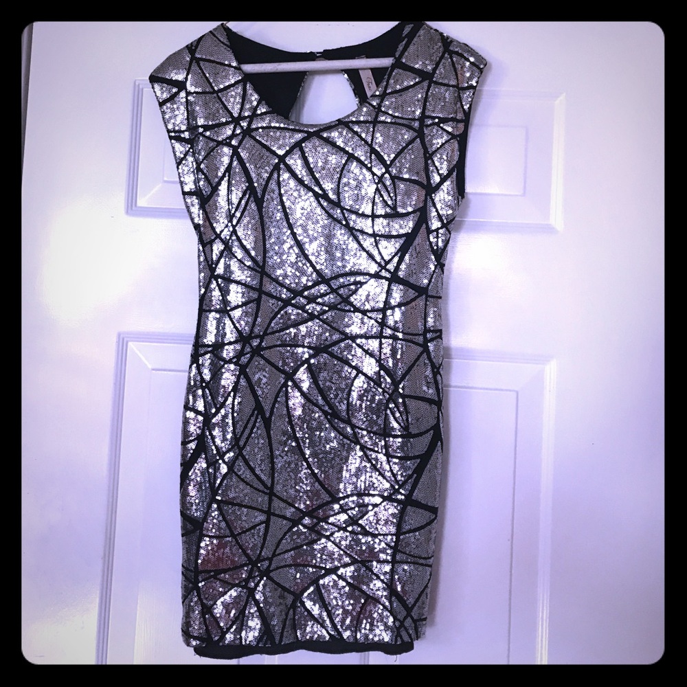 Sequined mini dress