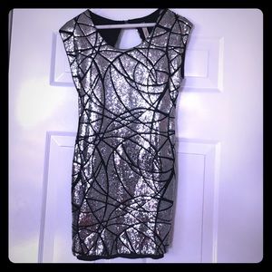 Sequined mini dress