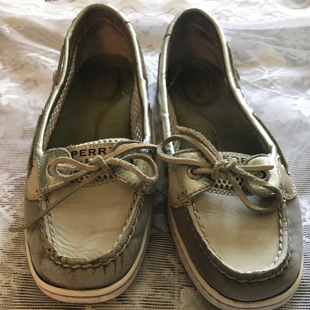 SPERRYS Grey, White, & Silver with Netting Detail