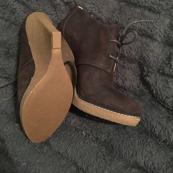 Suede wedge booties - Picture 3 of 3