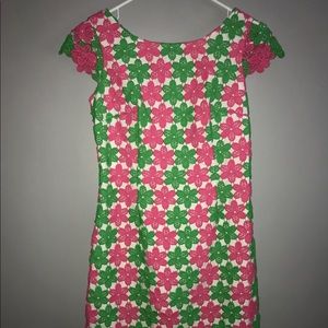 Lilly Pulitzer Pink/Green Lace Barbara Dress Size2