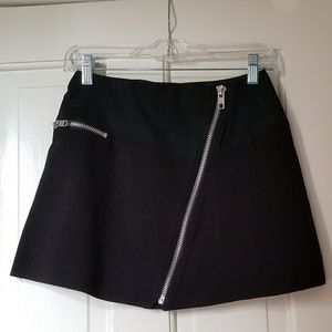 SOLD ZARA black mini zipper skirt