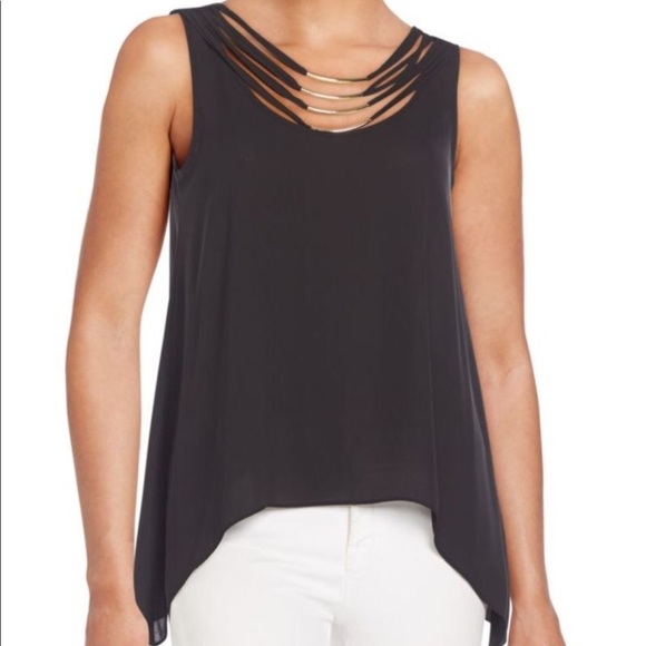 BCBGMAXAZRIA black sleeveless Blouse NWT - Picture 1 of 7
