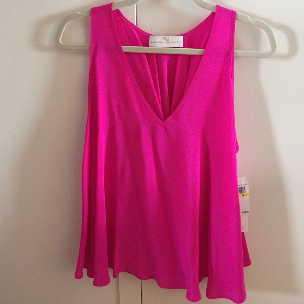 Amanda Uprichard Hot Pink Blouse