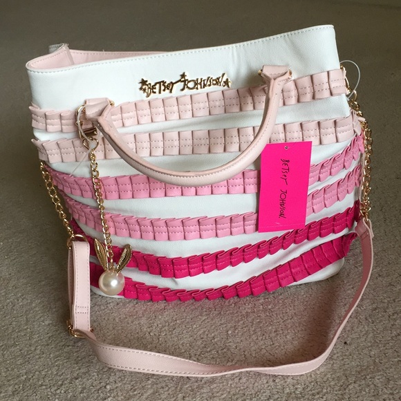 NWT Betsey Johnson Pleat&Thank You Blush Purse - Picture 5 of 6