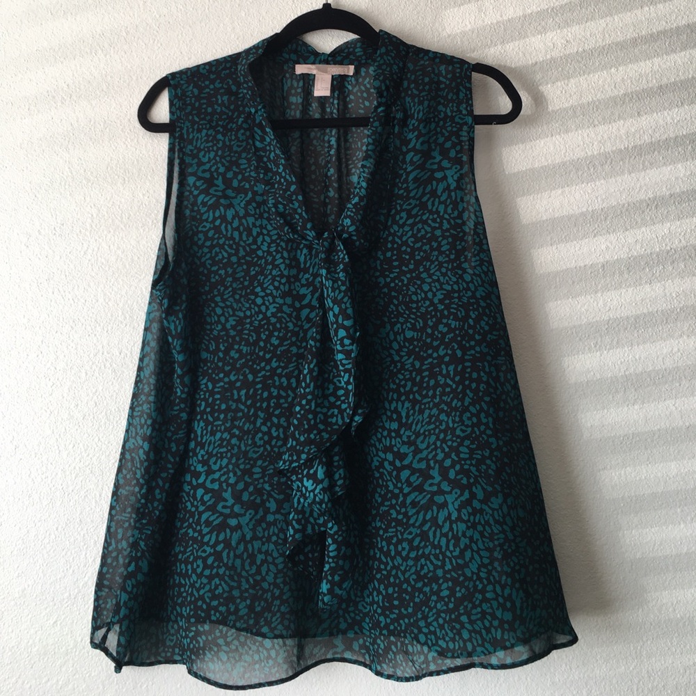 Forever 21 Teal/Black Chiffon Short