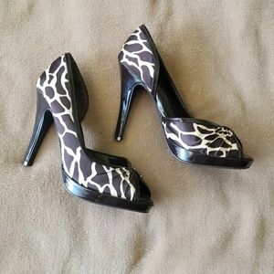Animal print high heels