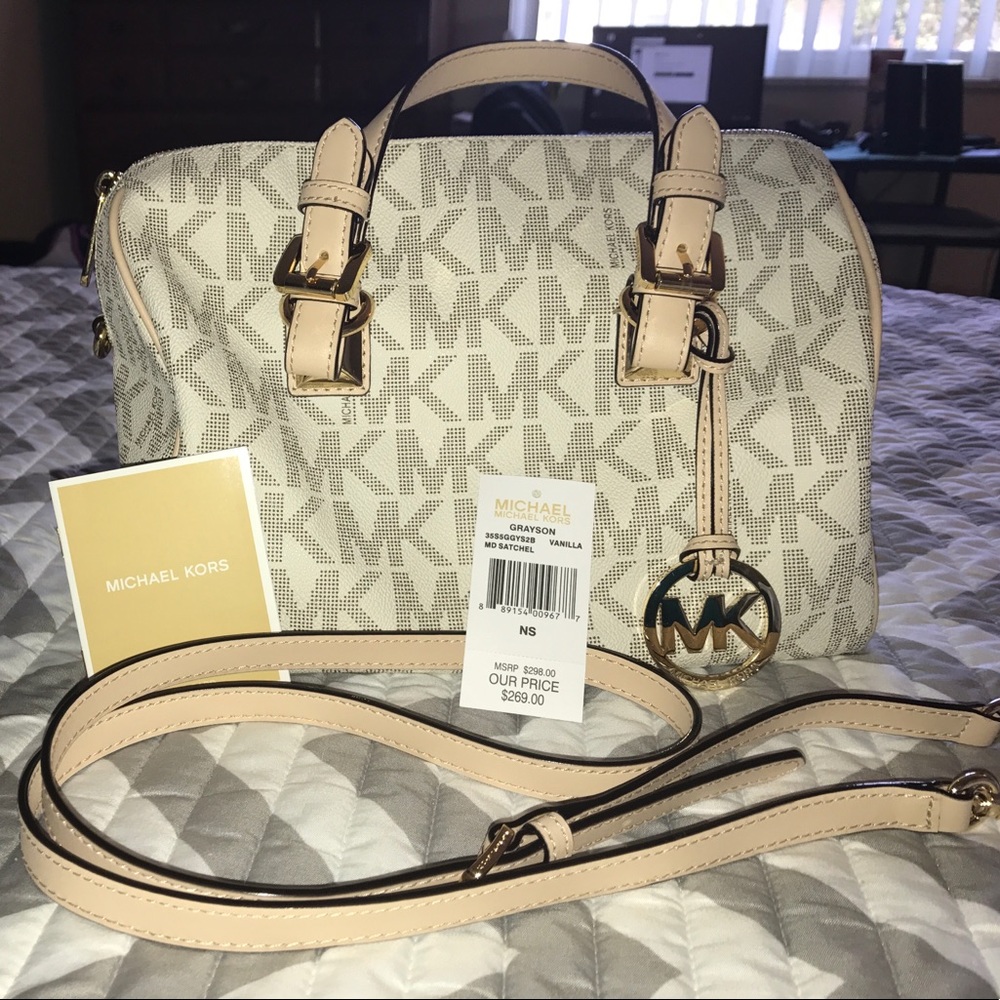 Michael Kors Vanilla MD Satchel