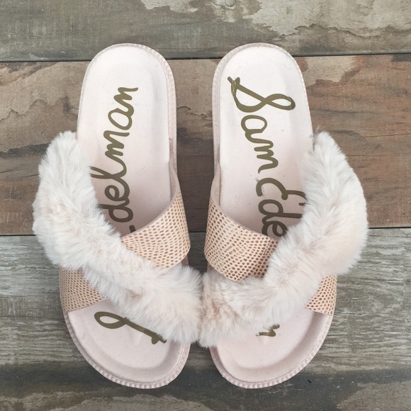sam edelman fur sandals