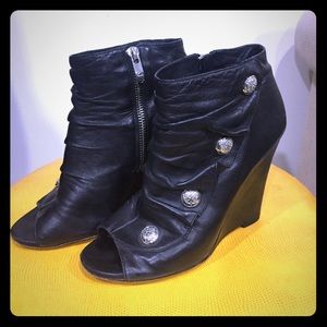 Vince Camuto open-toe wedge bootie