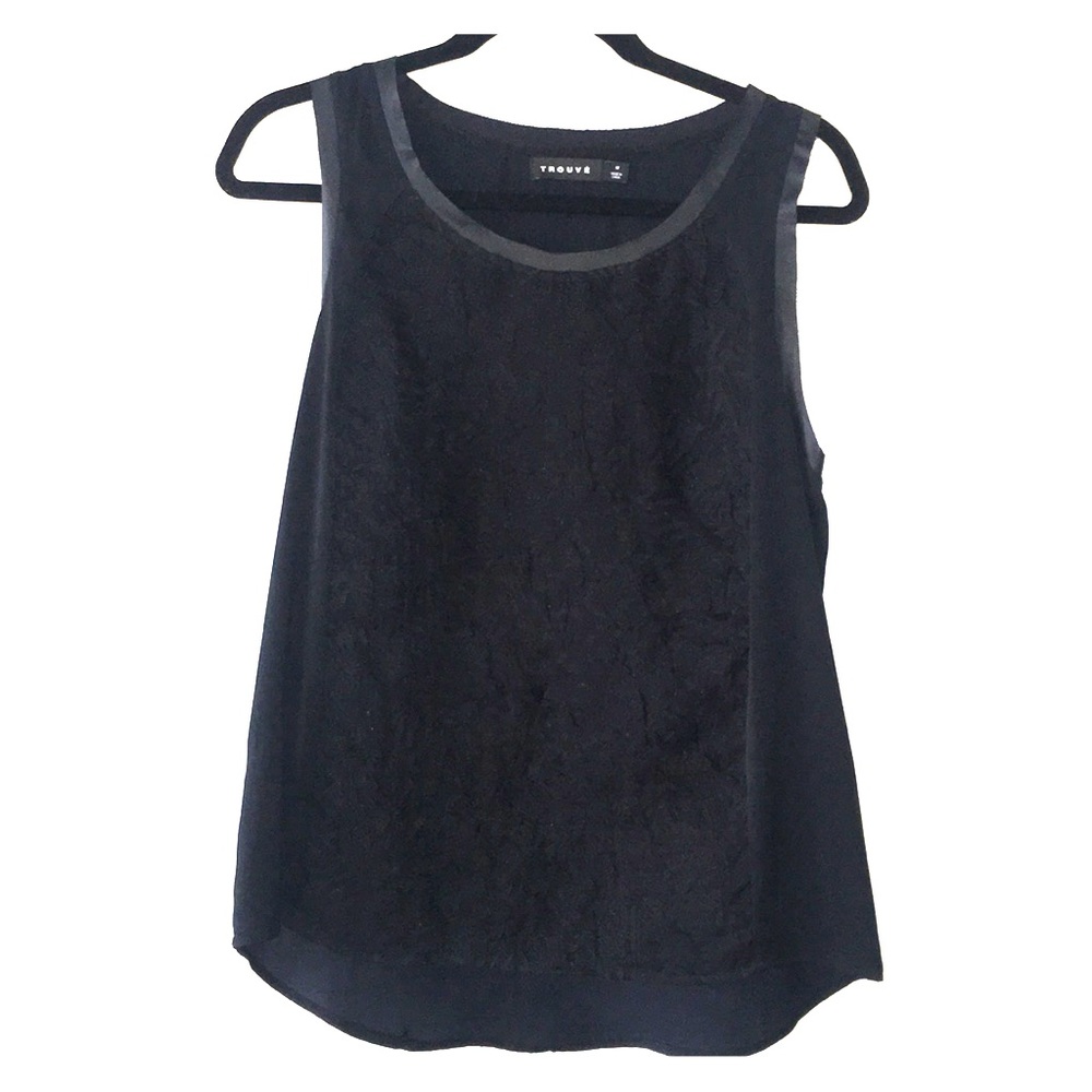 Black sheer sleeves top