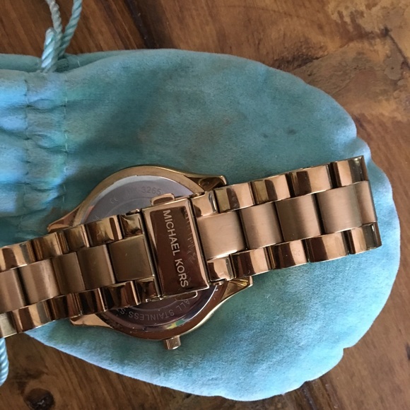 MICHAEL KORS GOLD AND BLUE watch