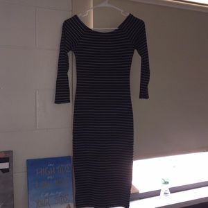Zara stripped black and white body tight dress!