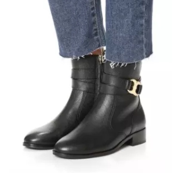 Tory Burch Shoes - Tory Burch Gemini Link Boot Bootie Black Leather 7