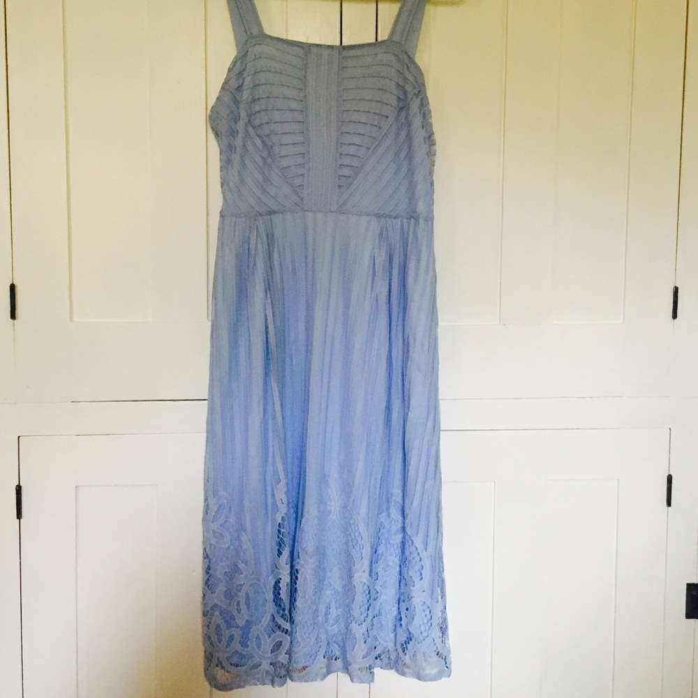 Francesca's Emmelee Blue Lace Dress strapped