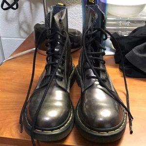 Rusted Metallic Dock Martin Boots
