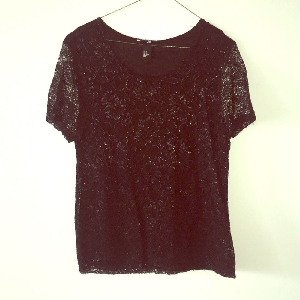 Black lace top