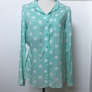 [Splendid] Polka Dot Button Down Top