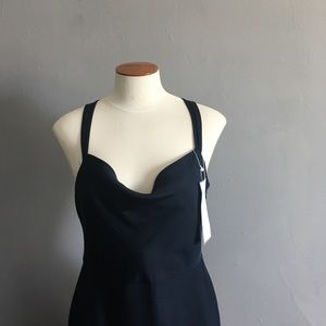 J.Crew Silk Navy Crossback Dress Size 4 NWT