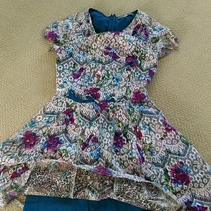 Boutique purple lace party dress