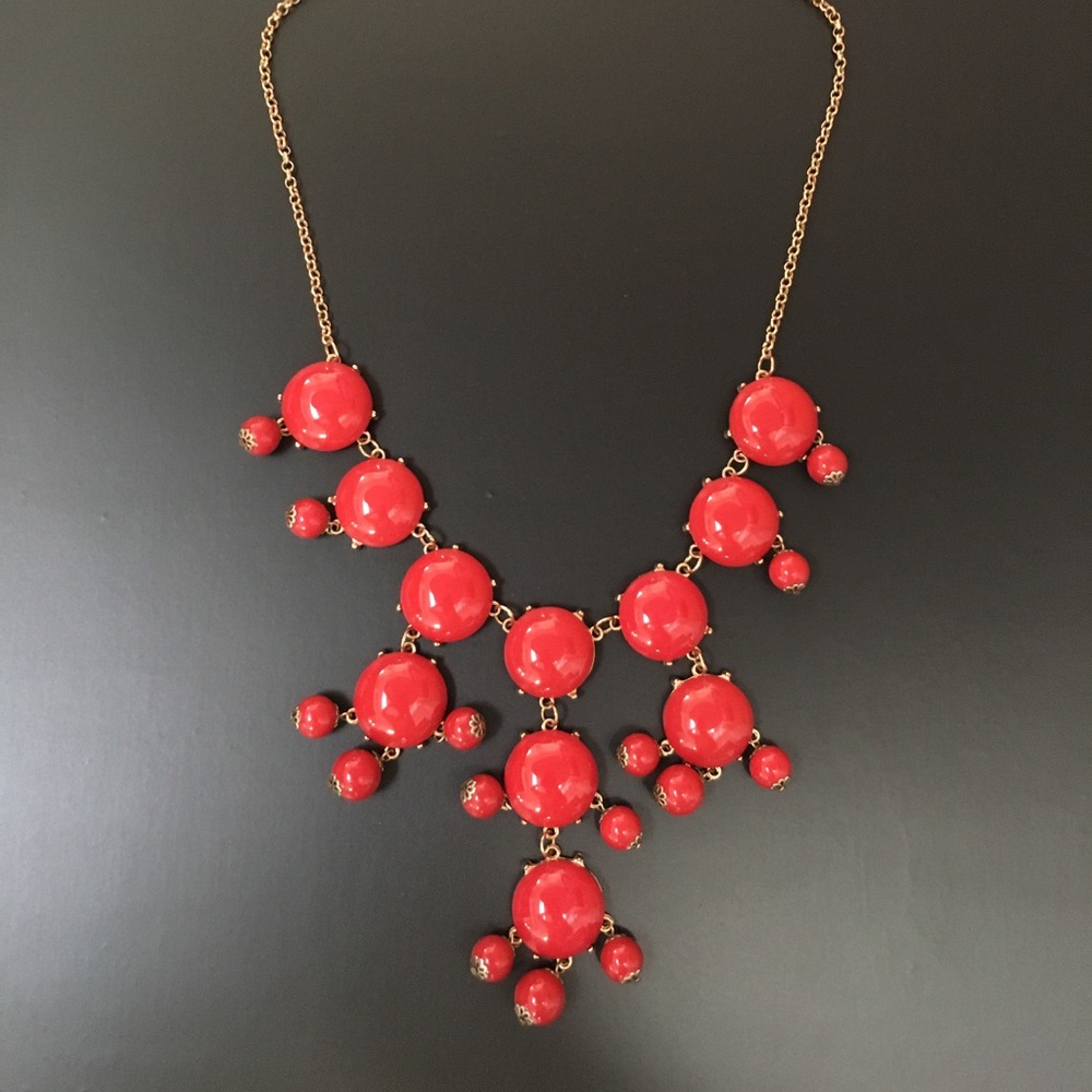 Red Bib Necklace
