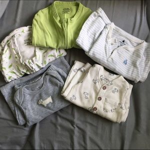 5 Piece Newborn Sleepwear Bundle