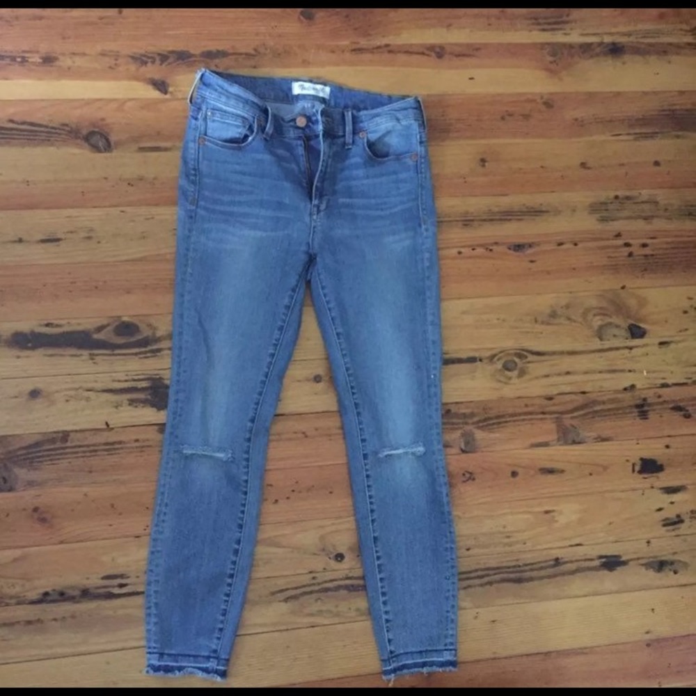 Madewell raw hem high riser
