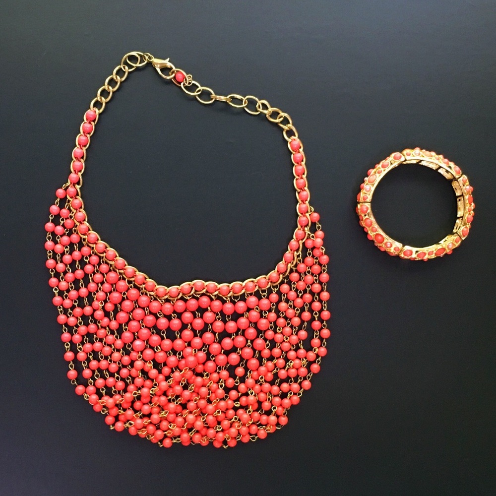 Bib Necklace and a Bracelet
